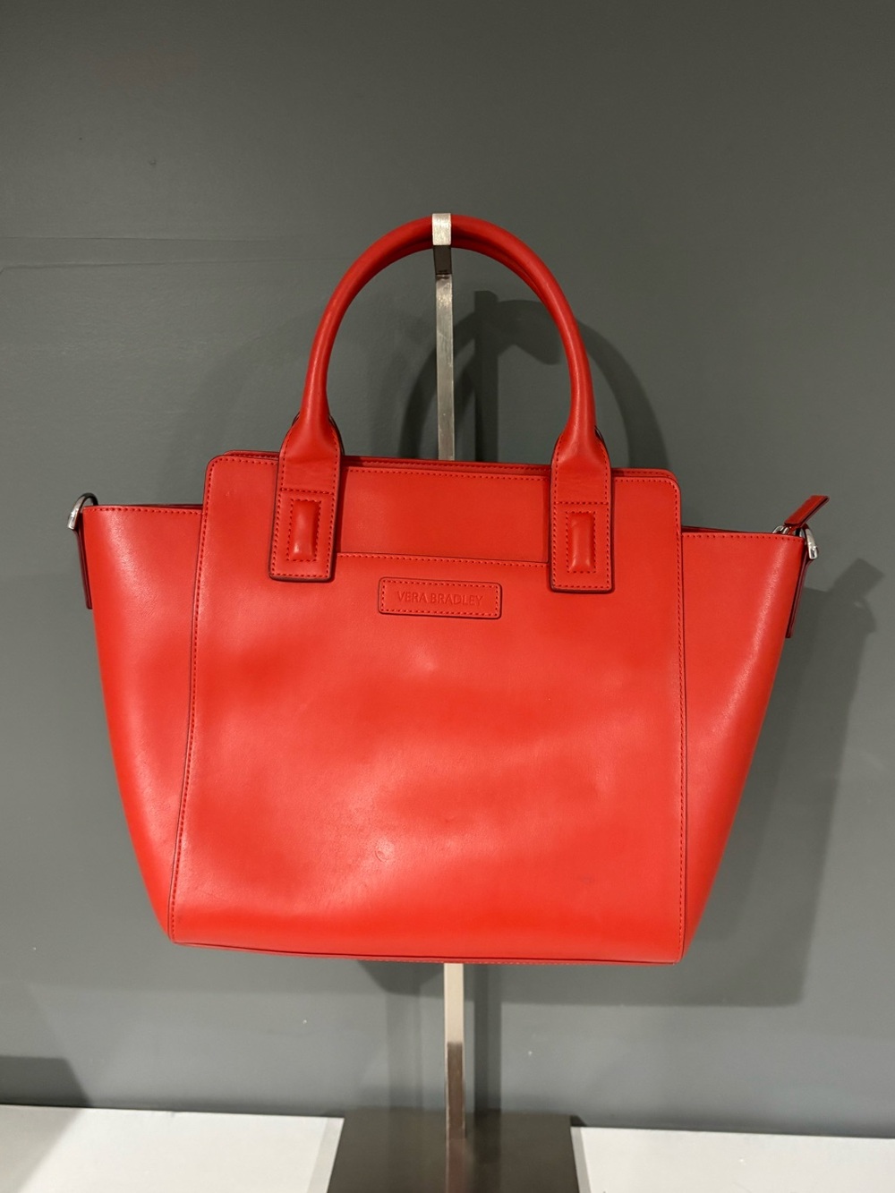 Vera Bradley Faux Leather Orange Satchel